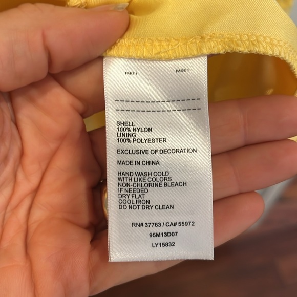 Laundry by Shelli Segal yellow crotchet dress - Picture 8 of 9